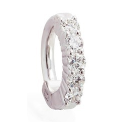 TummyToys® Solid White Gold with 5 Real Diamonds
