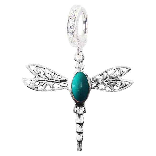 Belly Button Rings. Saltwater Silver Turquoise Dragonfly - TummyToys Solid Silver Australian Hand Crafted Belly Huggy