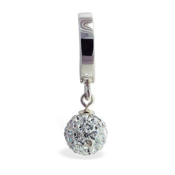 TummyToys® Silver Disco Ball Belly Ring. Belly Rings Shop.