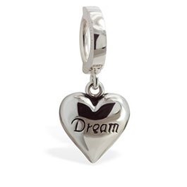 TummyToys® Dream Heart Belly Huggy - Solid 925 Silver Love Heart Snap Lock Belly Ring