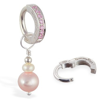 TummyToys® Changeable Pearl Clasp. Belly Rings Australia.