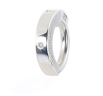 TummyToys® Silver Sleeper with a 1 Point DIAMOND Navel Ring - Navel Bars Shop
