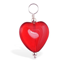 TummyToys® Dangly Red Heart Swinger Charm - Changeable Floating Swinger Charm